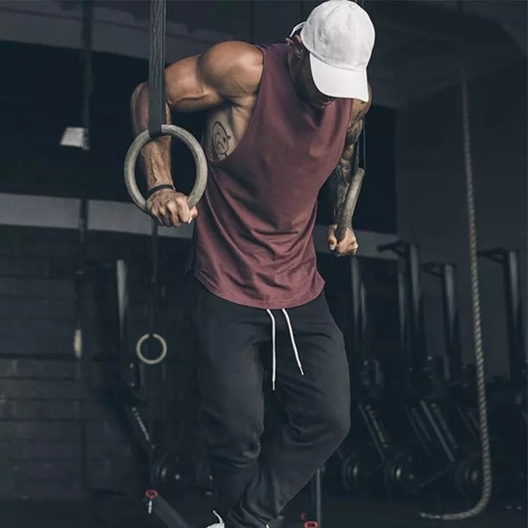 Gym Wear Fitness Muscle Vest Workout Bodybuilding Mens Tank Top